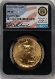 1991 $50 1 oz Gold Eagle NGC MS70 Hand Signed Miles Standish Lady Liberty